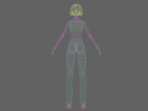 Cartoon cute Woman V32110 3D Модель