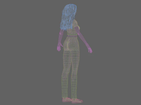 Cartoon Pretty Woman V35967 3D Model