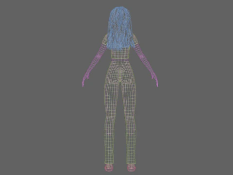 Cartoon Pretty Woman V35967 3D Model
