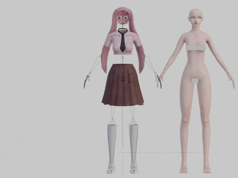 Classic Basic Woman V26805 3D Model