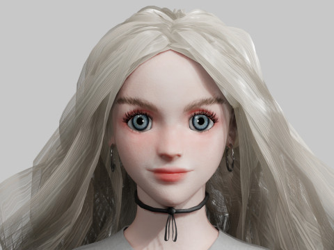 Classic cute Woman V41844 3D 모델