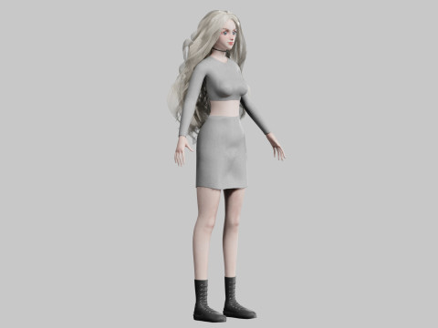 Classic cute Woman V41844 3D 모델