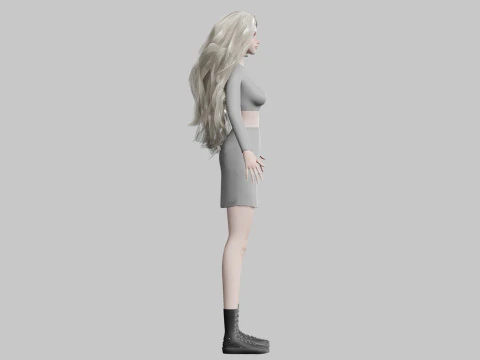 Classic cute Woman V41844 3D Model