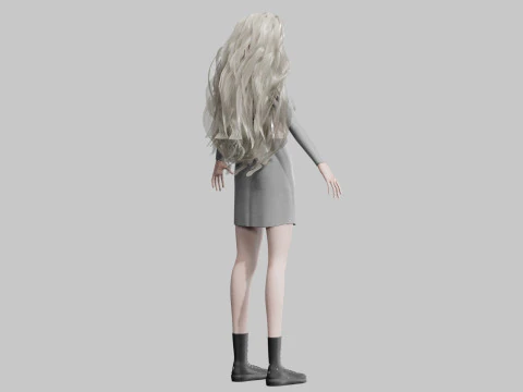 Classic cute Woman V41844 3D Model