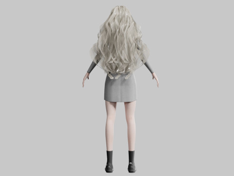 Classic cute Woman V41844 3D 모델