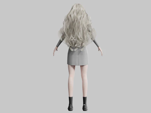 Classic cute Woman V41844 3D Model
