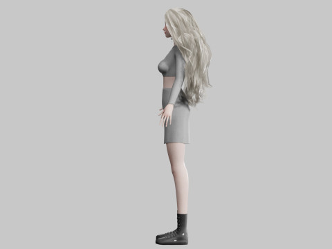 Classic cute Woman V41844 3D 모델