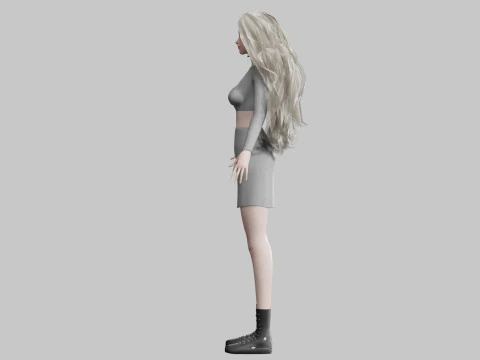 Classic cute Woman V41844 3D Model