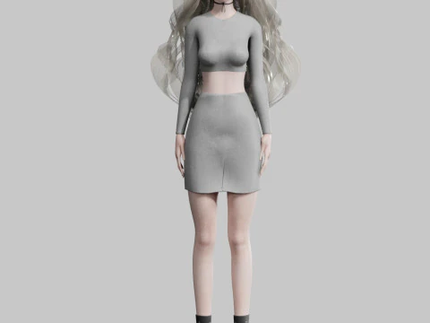 Classic cute Woman V41844 3D Model