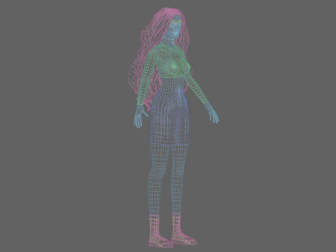 Classic cute Woman V41844 3D Model