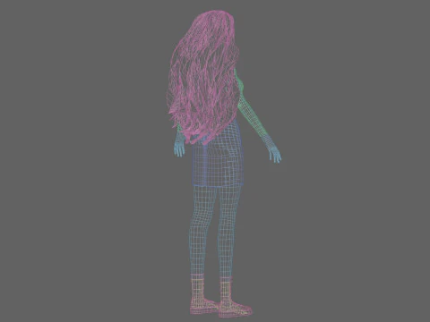 Classic cute Woman V41844 3D Model
