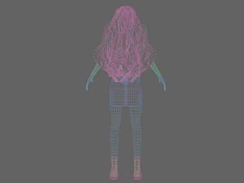 Classic cute Woman V41844 3D Model