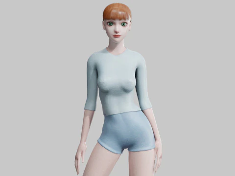 Cool Basic Woman V21406 3D Model