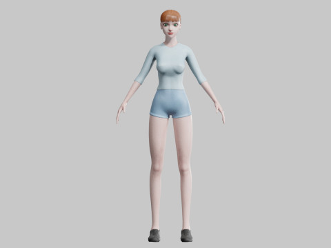 Cool Basic Woman V21406 3D Model