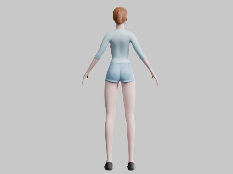 Cool Basic Woman V21406 3D Model