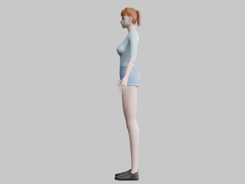 Cool Basic Woman V21406 3D Model