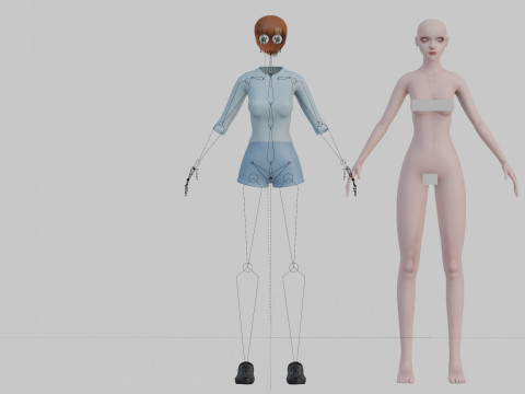 Cool Basic Woman V21406 3D Model