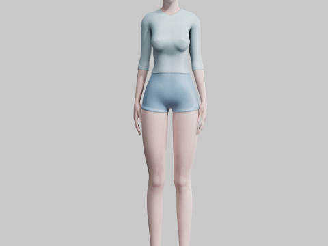 Cool Basic Woman V21406 3D Model
