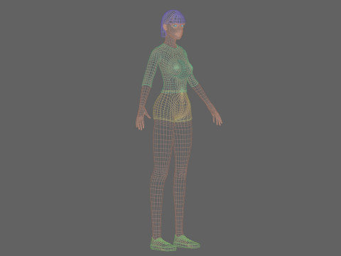 Cool Basic Woman V21406 3D Model