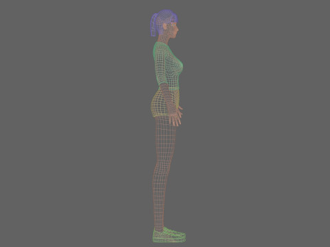 Cool Basic Woman V21406 3D Model