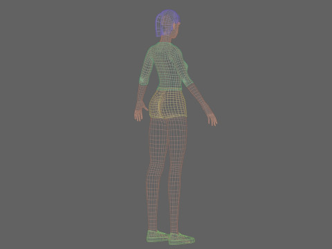 Cool Basic Woman V21406 3D Model