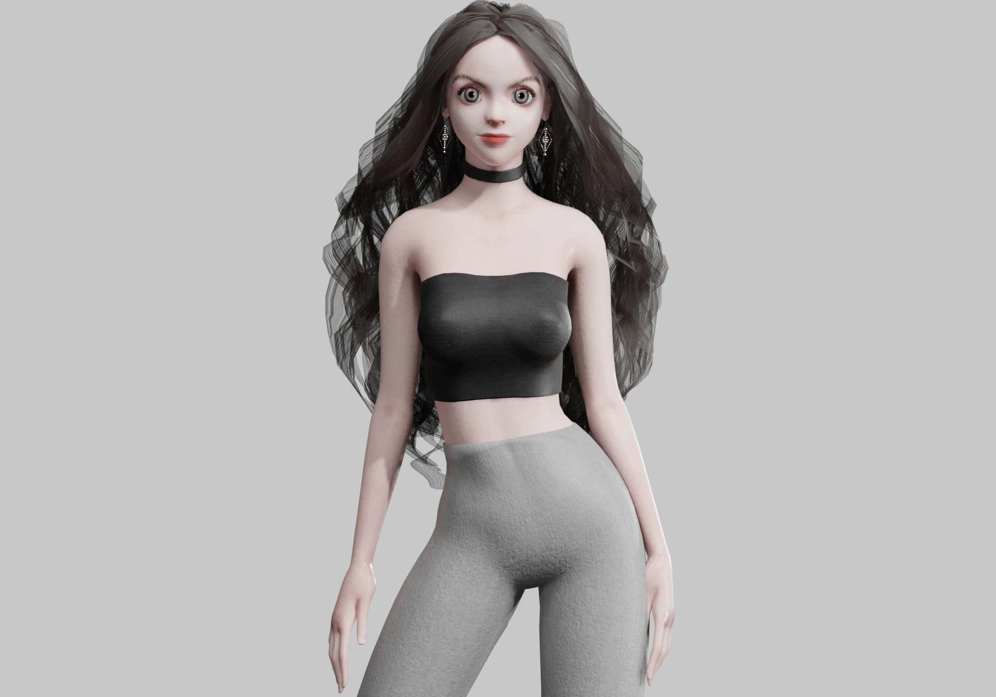 Cool cute Woman V38801 3D Model .c4d .max .obj .3ds .fbx .stl .blend 