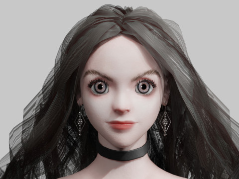Cool cute Woman V38801 3D Model
