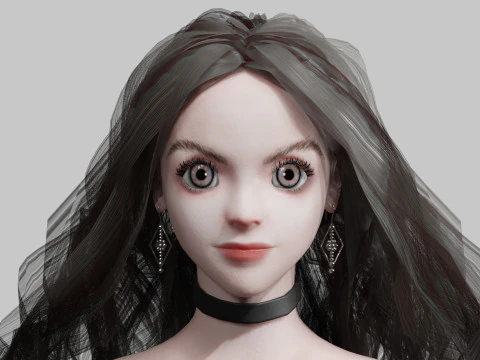 Cool cute Woman V38801 3D Model