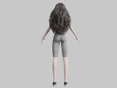 Cool cute Woman V38801 3D Model