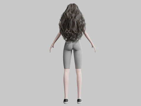 Cool cute Woman V38801 3D Model
