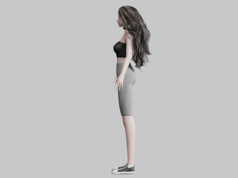 Cool cute Woman V38801 3D Model