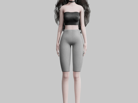 Cool cute Woman V38801 3D Model