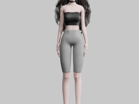 Cool cute Woman V38801 3D Model