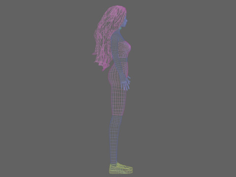 Cool cute Woman V38801 3D Model