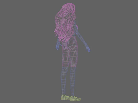Cool cute Woman V38801 3D Model