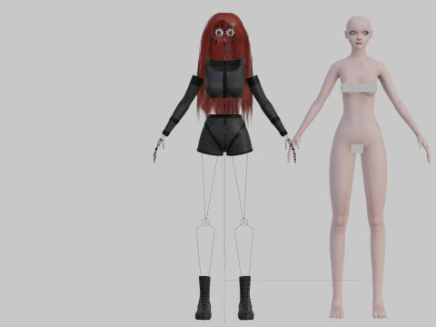 कूल प्रिटी वुमन V36606 3D मॉडल