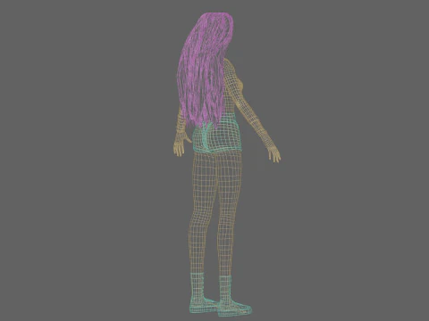 कूल प्रिटी वुमन V36606 3D मॉडल