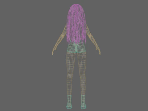 कूल प्रिटी वुमन V36606 3D मॉडल