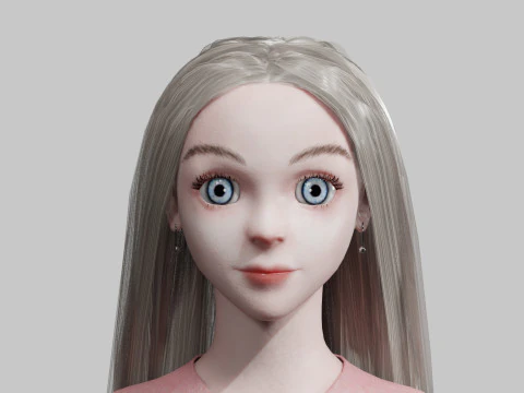 Cute Basic Woman V30442 3D Model