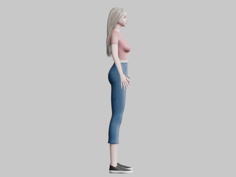 Cute Basic Woman V30442 3Dモデル