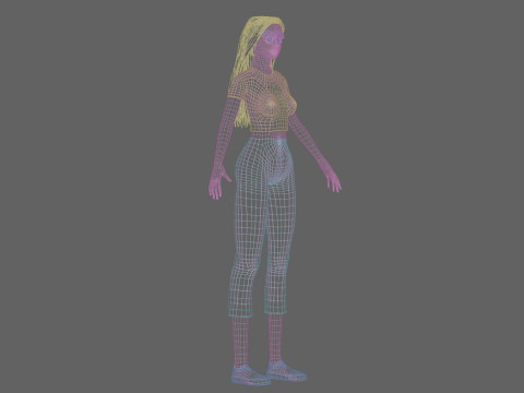 Cute Basic Woman V30442 3Dモデル