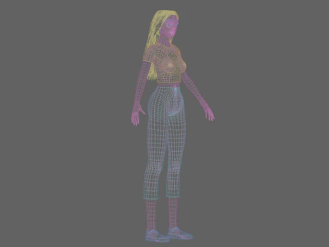 Cute Basic Woman V30442 3D Model