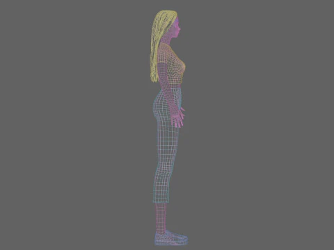 Cute Basic Woman V30442 3D Model