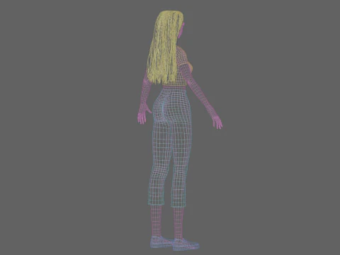 Cute Basic Woman V30442 3D Model