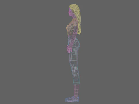 Cute Basic Woman V30442 3D Model