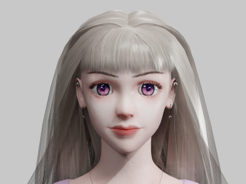 Cute Beautiful woman V33942 3D Model