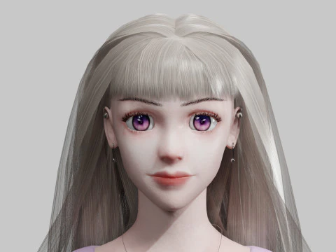 Cute Beautiful woman V33942 3D Model