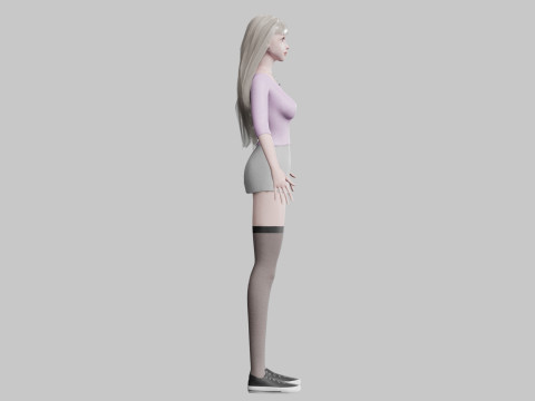 Cute Beautiful woman V33942 3D Model