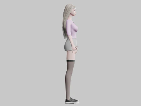Cute Beautiful woman V33942 3D Model
