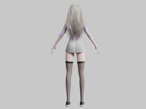 Cute Beautiful woman V33942 3D Model